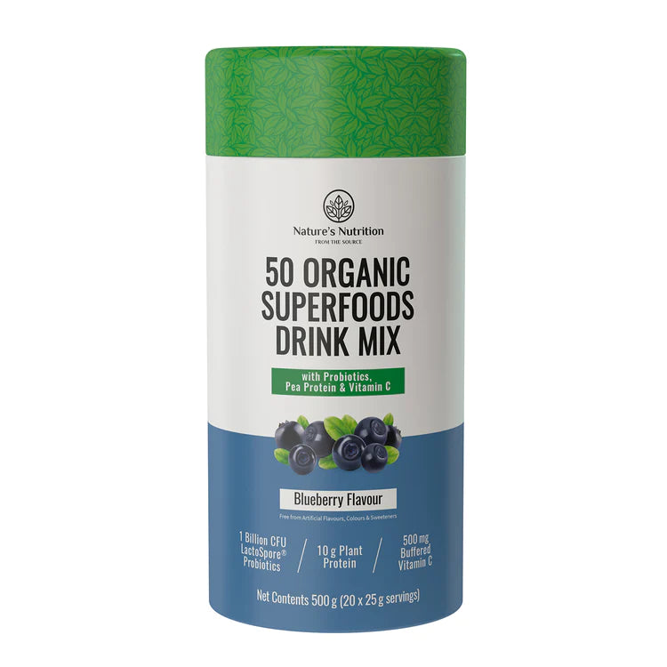 NATURE'S NUTRITION - Blueberry Superfoods Drink Mix - 500g | One Life Health