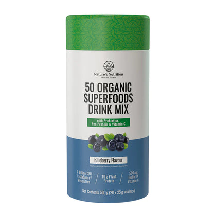 NATURE'S NUTRITION - Blueberry Superfoods Drink Mix - 500g | One Life Health