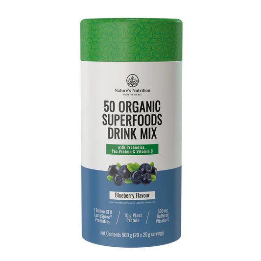 NATURE'S NUTRITION - Blueberry Superfoods Drink Mix - 500g | One Life Health