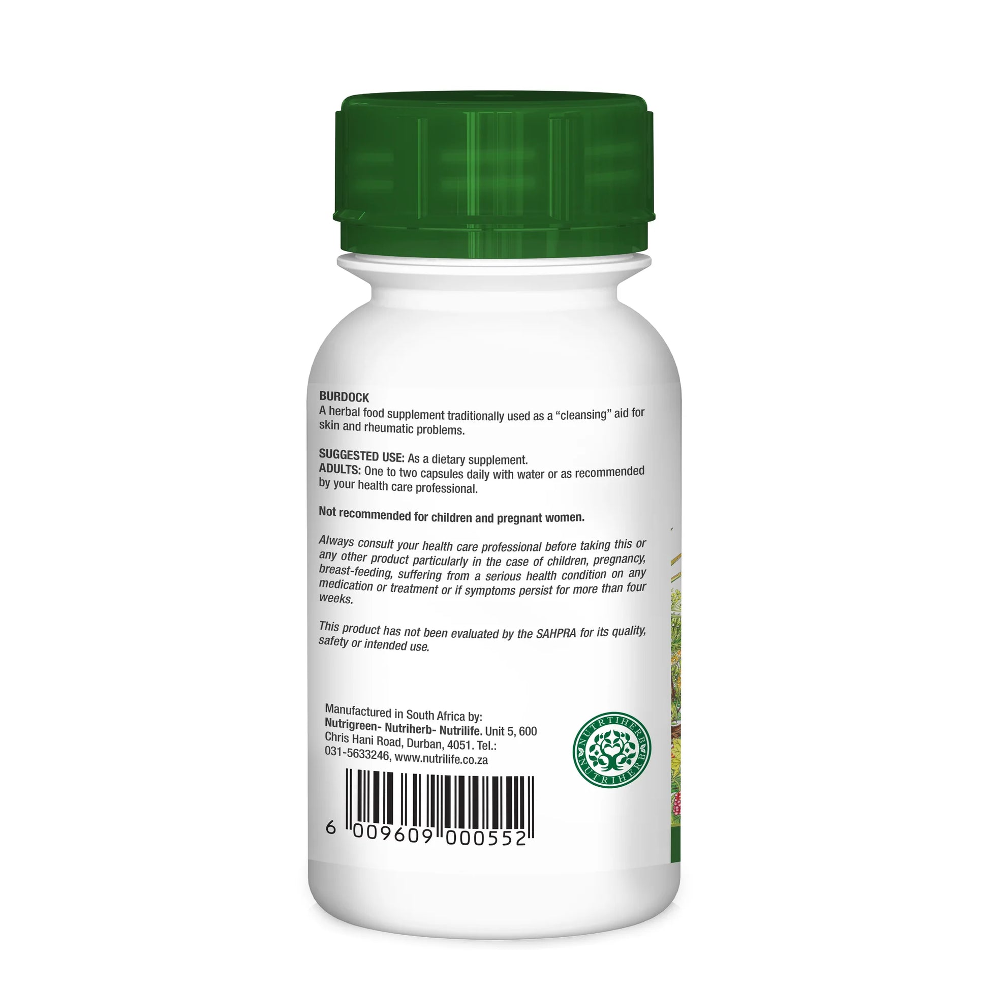 NUTRIHERB - Burdock Root 60 Capsules | One Life Health