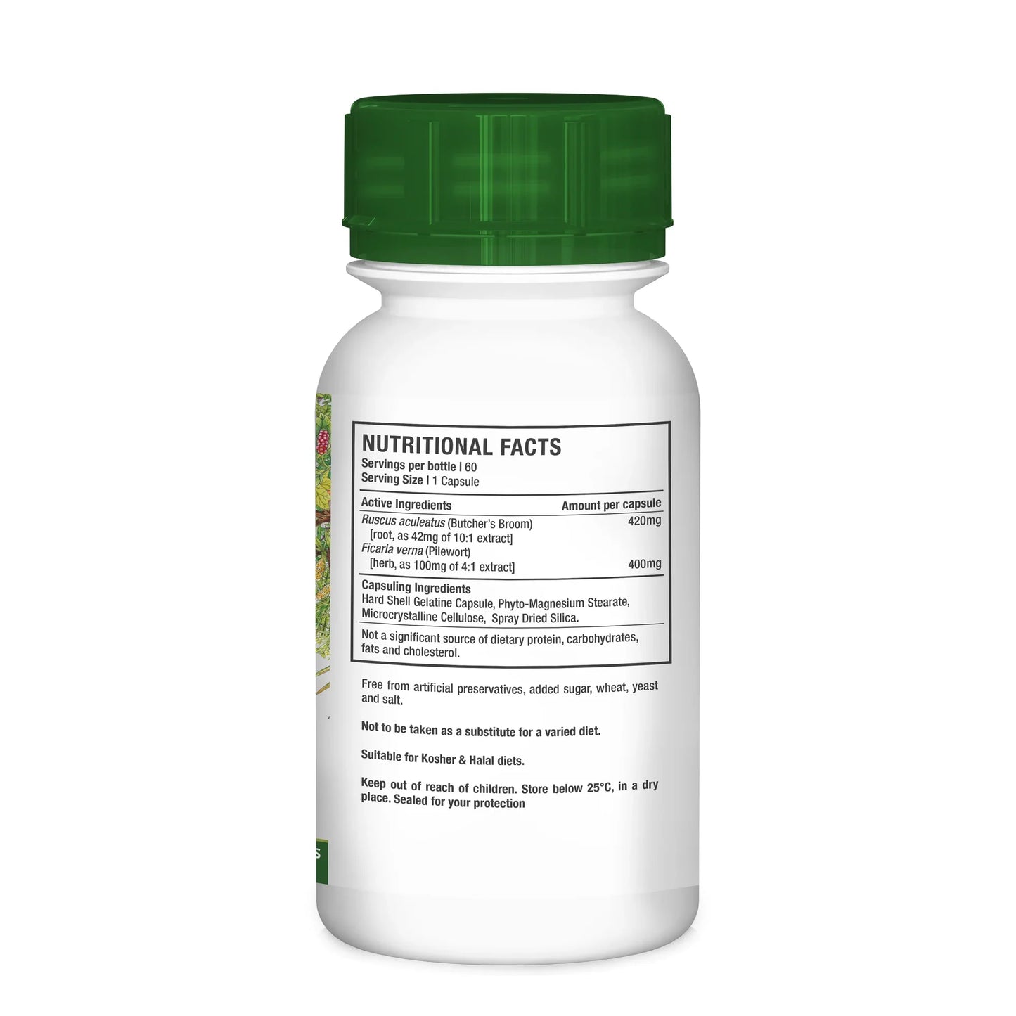 NUTRIHERB - Butcher’S Broom & Pilewort 60 Tablets | One Life Health