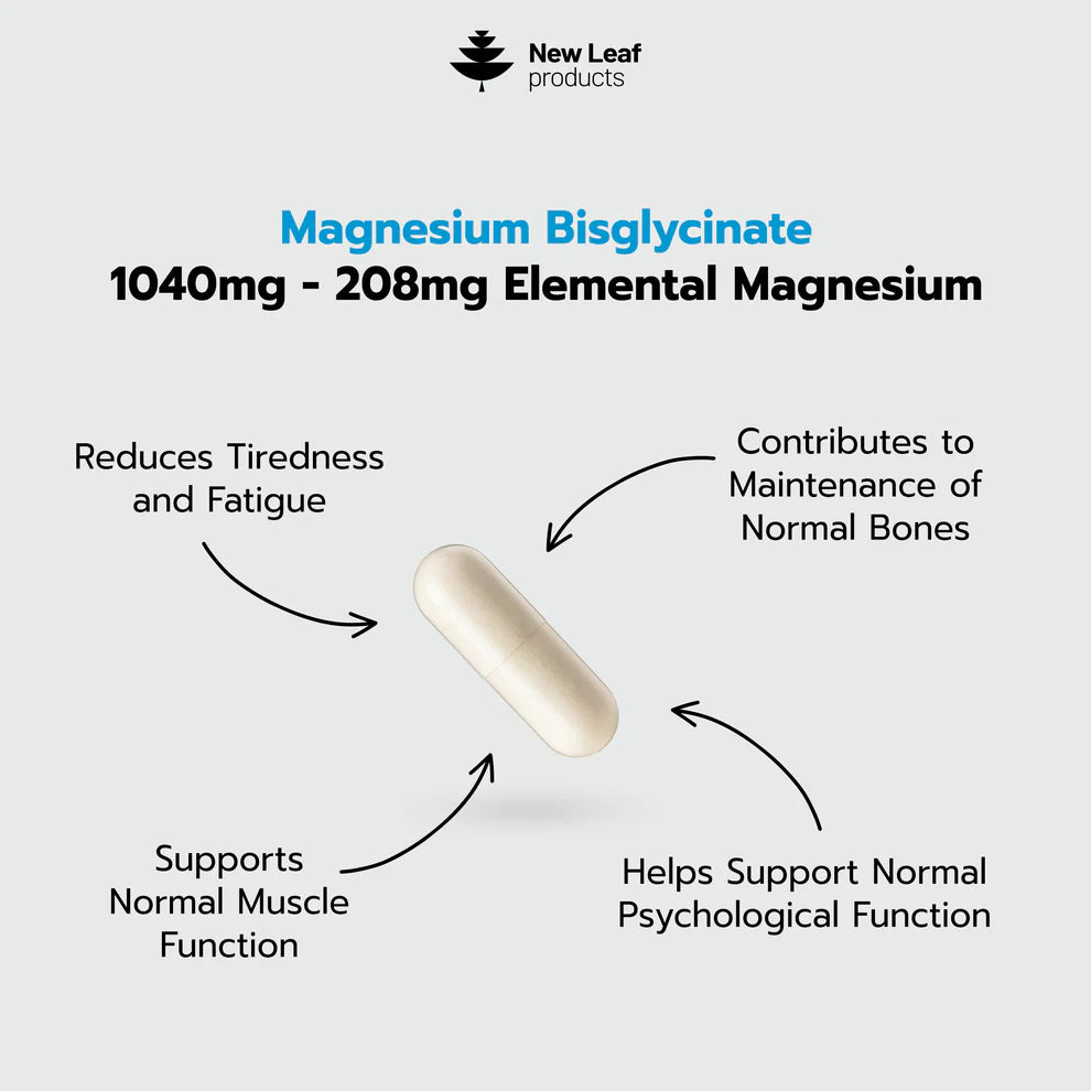 NEW LEAF - Magnesium Glycinate - 120 Capsules