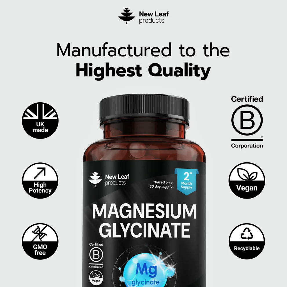 NEW LEAF - Magnesium Glycinate - 120 Capsules