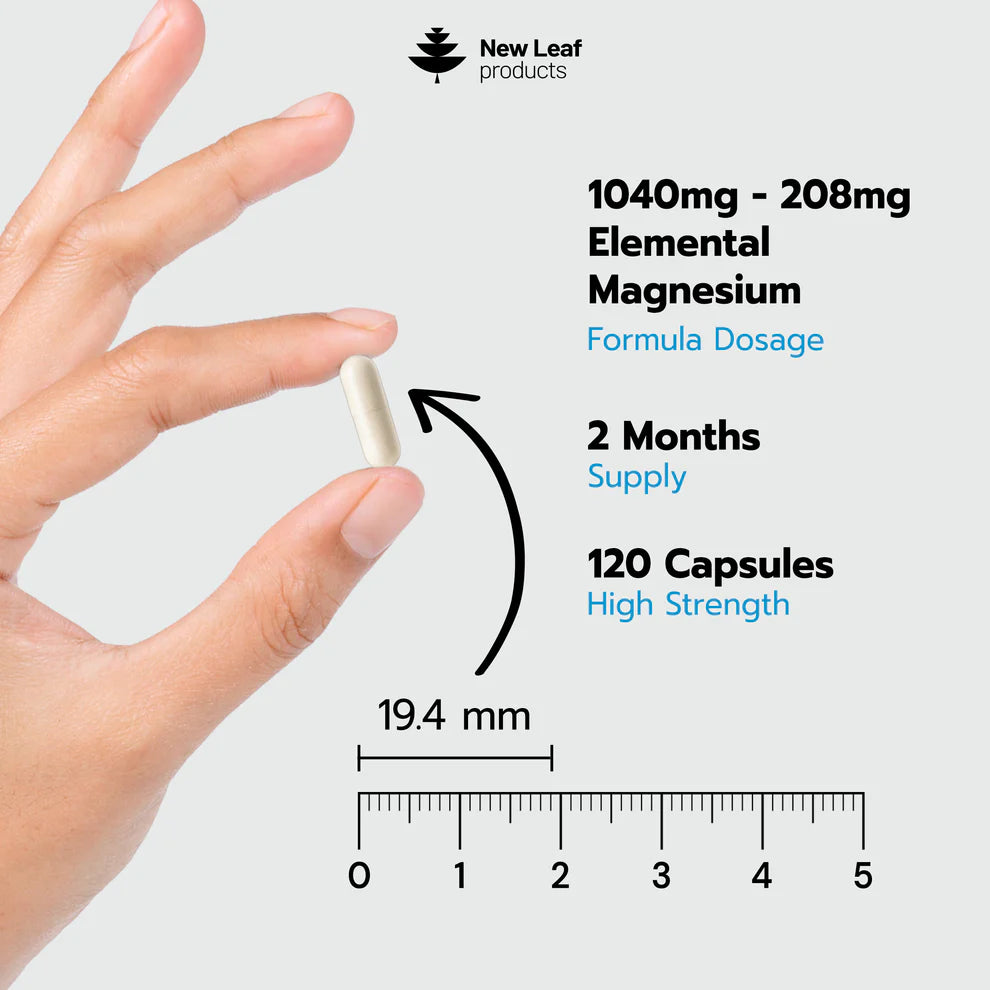 NEW LEAF - Magnesium Glycinate - 120 Capsules