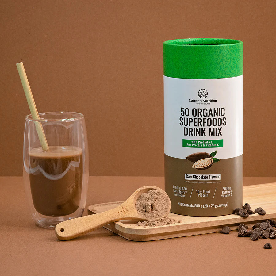 NATURE'S NUTRITION - Raw Chocolate Superfoods Drink Mix 500g | One Life Health