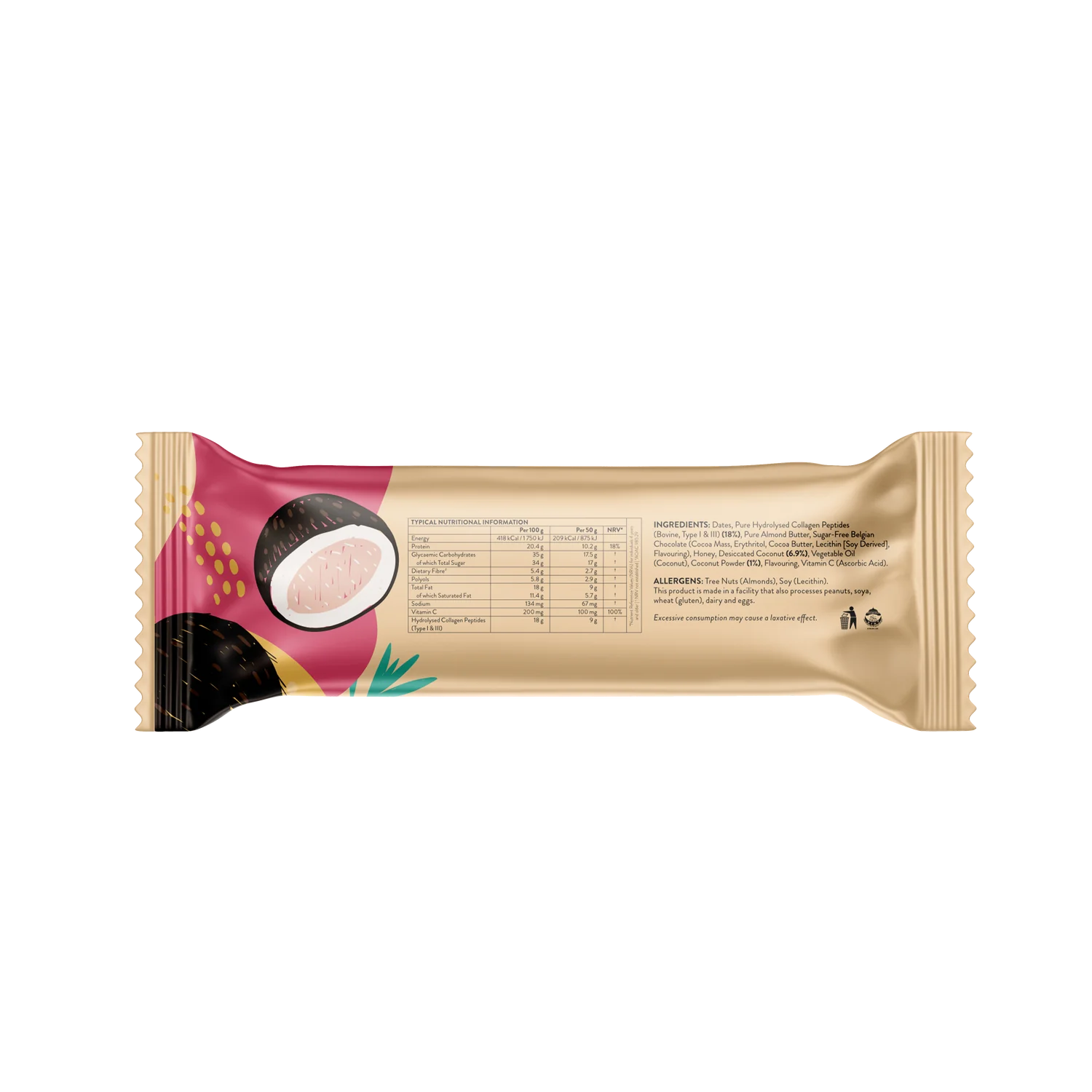 BEAUTY GEN - Collagen Bar Coconut 50g | One Life Health