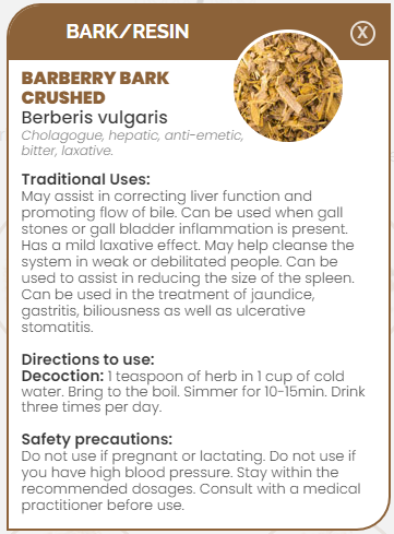 PHARMA GERMANIA - Barberry Bark Crushed - 75g | One Life Health