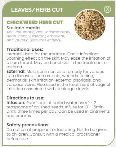 PHARMA GERMANIA - Chickweed Herb Cut - 75g | One Life Health
