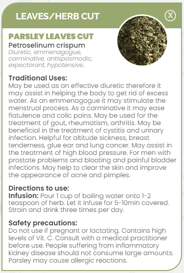 PHARMA GERMANIA - Parsley Leaves Cut - 75g | One Life Health