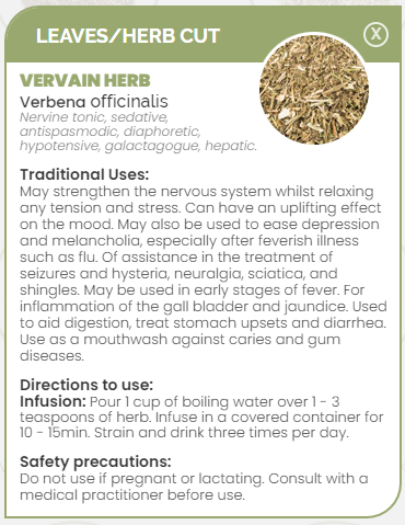PHARMA GERMANIA - Vervain Herb - 75g | One Life Health