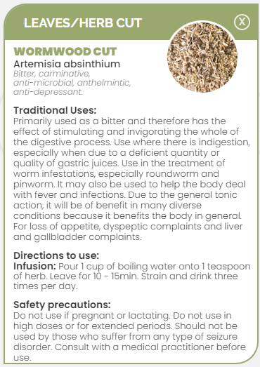 PHARMA GERMANIA - Wormwood Cut - 100g | One Life Health