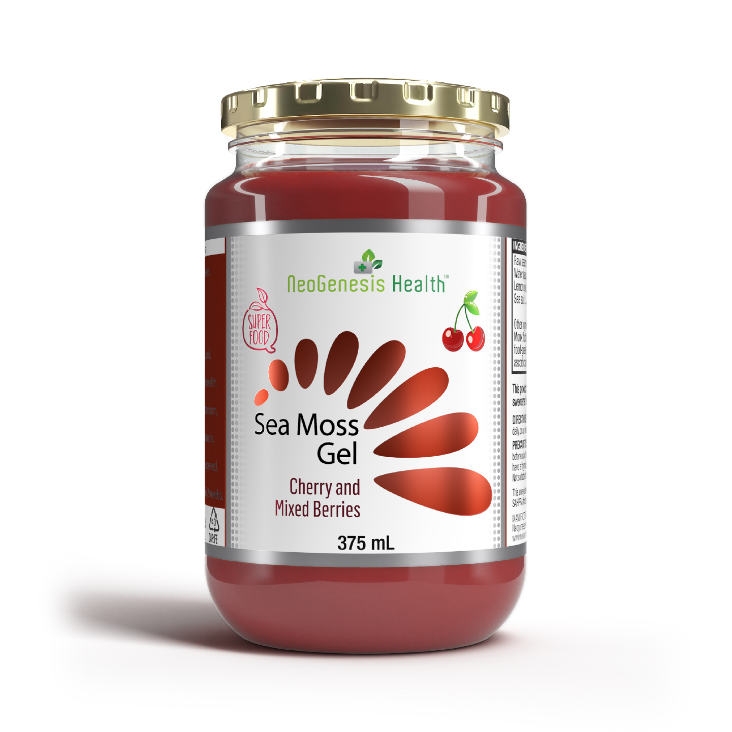 NEOGENESIS HEALTH - Sea Moss Gel Cherry and Mixed Berries - 375ml | One Life Health