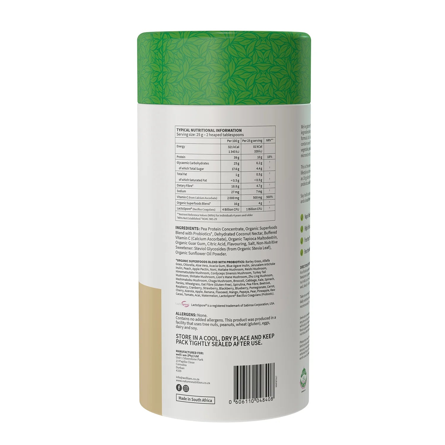 NATURE'S NUTRITION - Coconut Vanilla Superfoods Drink Mix 500g | One Life Health