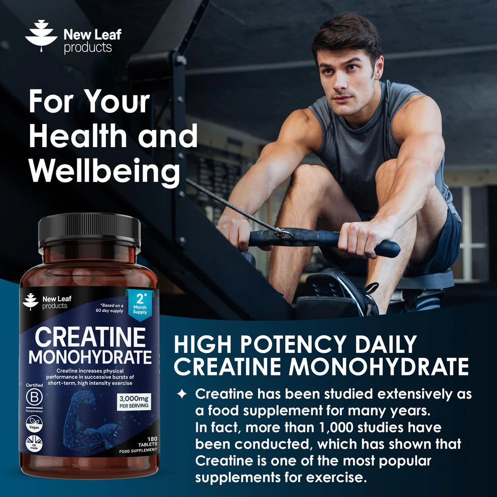 NEW LEAF - Creatine Monohydrate - 180 Tablets