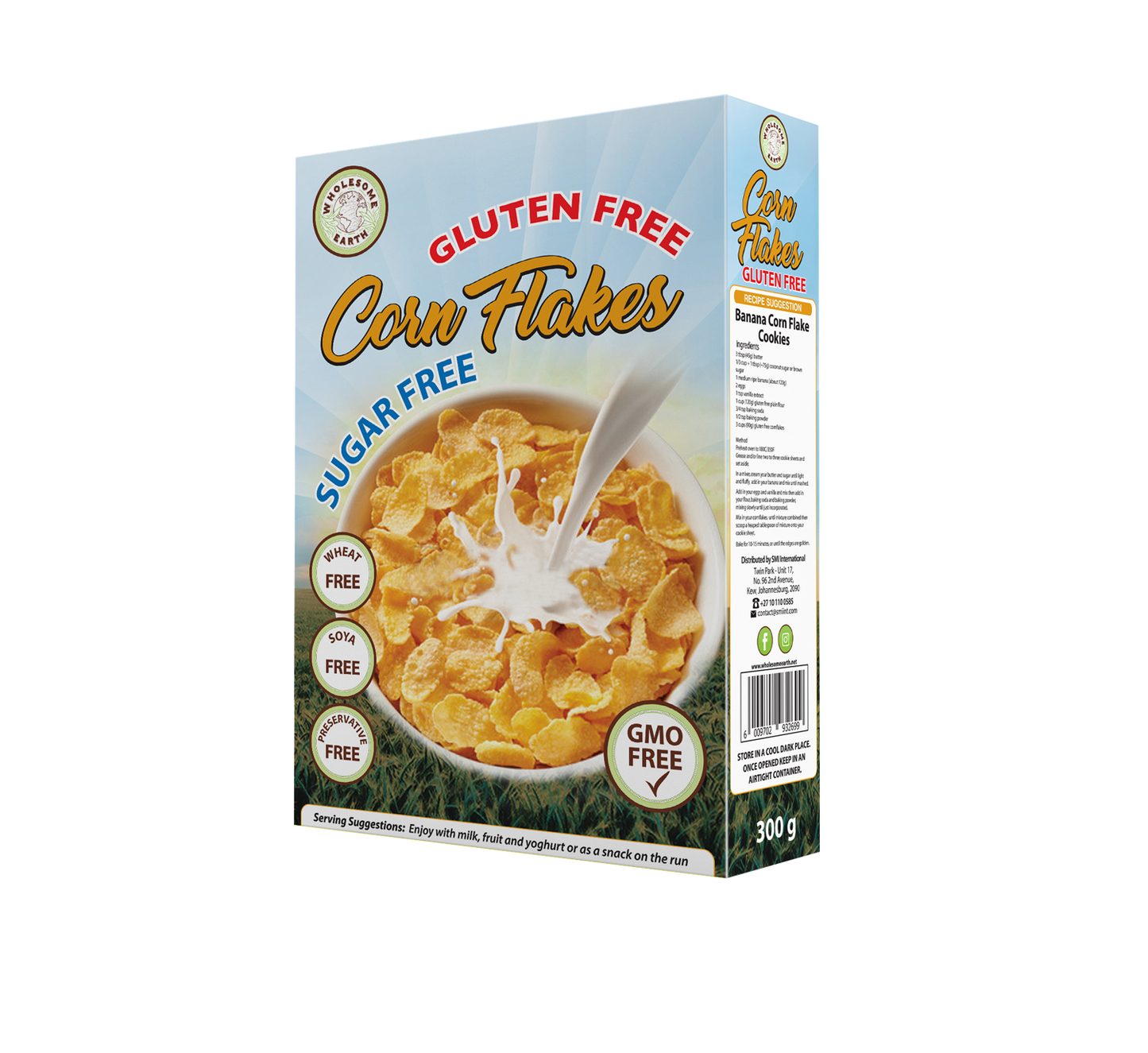WHOLESOME EARTH - Cornflakes Gluten Free & Sugar Free - 300g | One Life Health