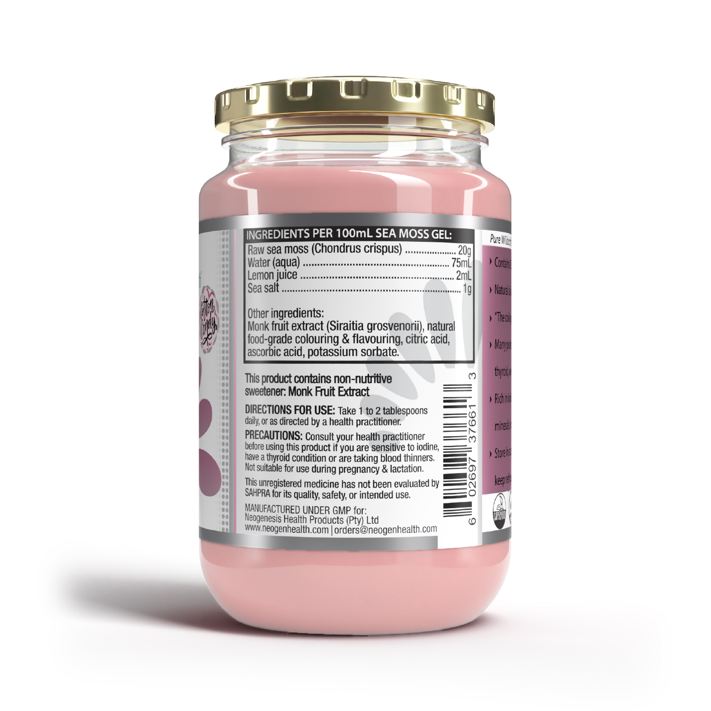 NEOGENESIS HEALTH - Sea Moss Gel Cotton Candy - 375ml | One Life Health