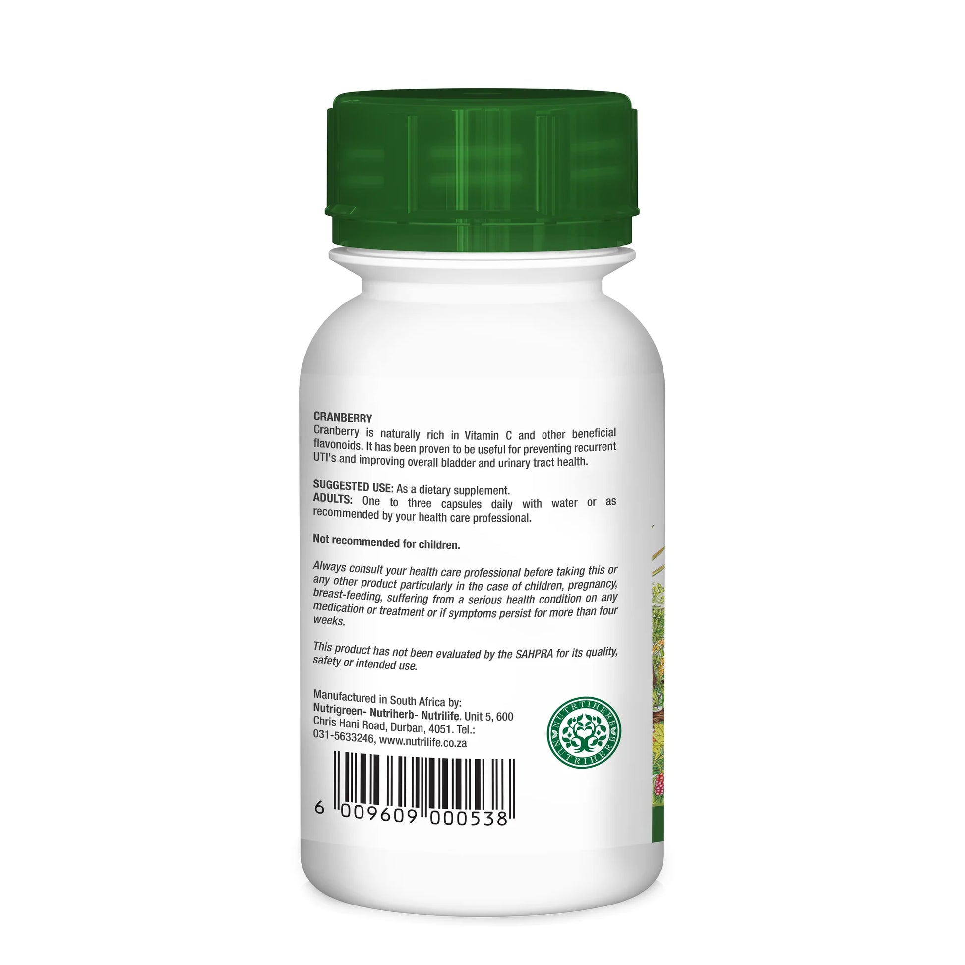 NUTRIHERB - Cranberry 60 Capsules | One Life Health