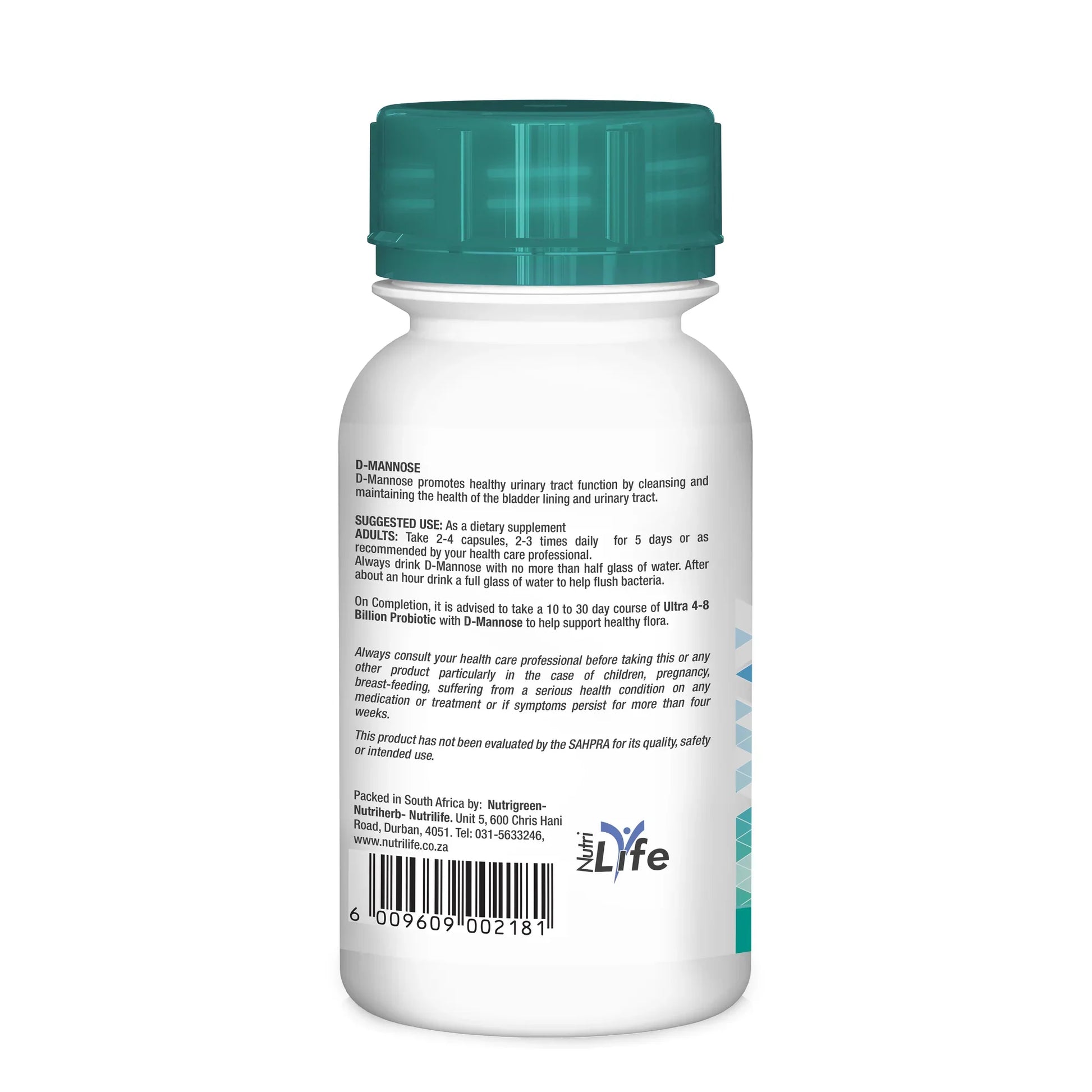 NUTRILIFE - D-Mannose - 60 Veg Capsules | One Life Health
