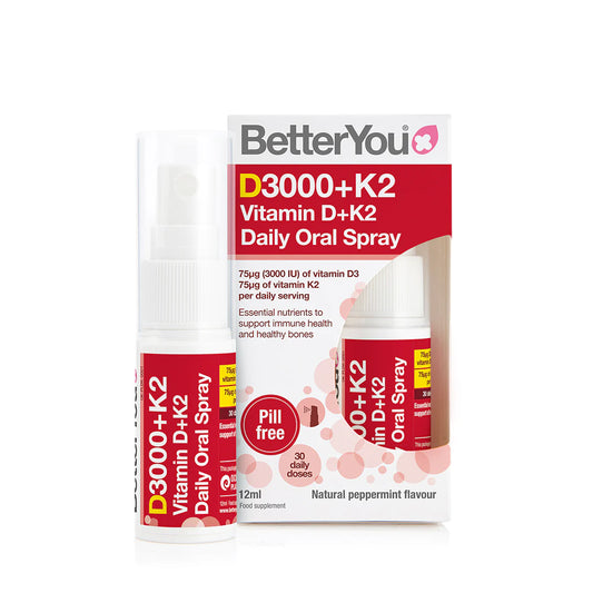 BETTER YOU - D3000+K2 Vitamin D + K2 Oral Spray 12ml | One Life Health