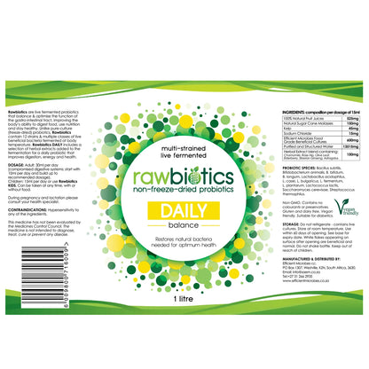 RAWBIOTICS - Daily Balance Probiotic – 1L | One Life Health