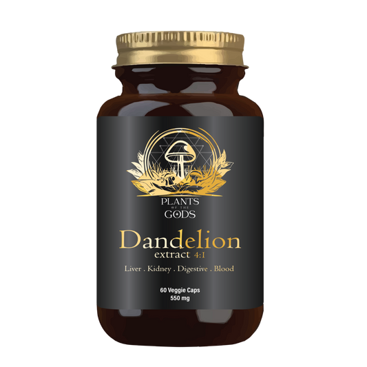 PLANTS OF THE GODS - Dandelion Extract 4:1 550mg - 60 Capsules | One Life Health