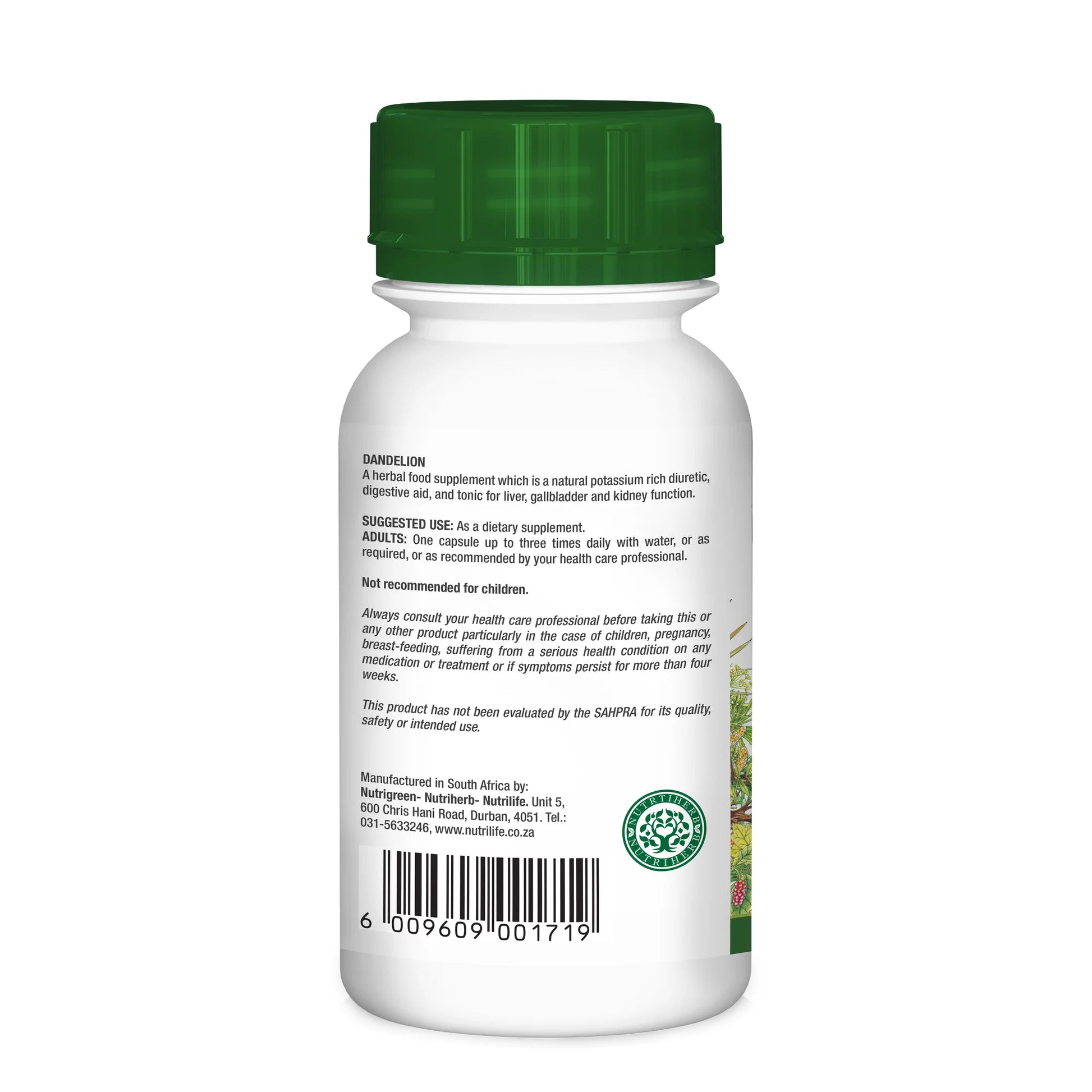 NUTRIHERB - Dandelion 60 Capsules | One Life Health
