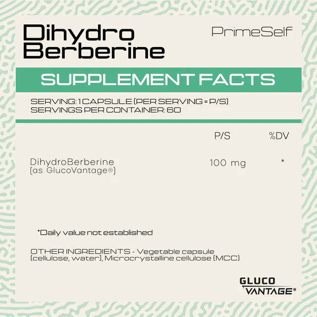 PRIMESELF - Dihydro Berberine - 60 Veg Capsules | One Life Health