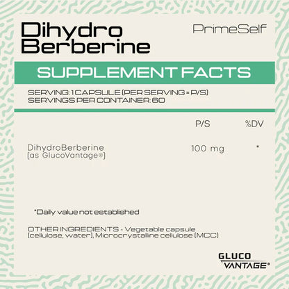 PRIMESELF - Dihydro Berberine - 60 Veg Capsules | One Life Health