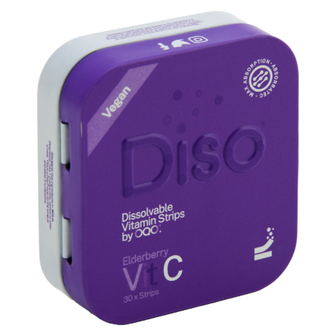 DISO - Vitamin C with Elderberry Extracts - 30 Dissolvable Strips | One Life Health
