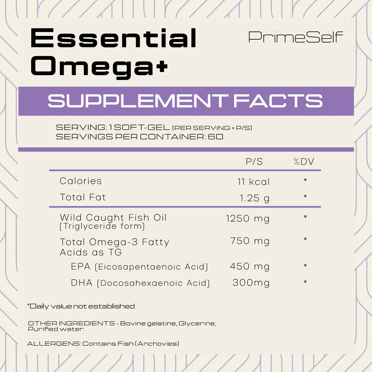 PRIMESELF - Essential Omega+ - 60 Softgels additional product view 3