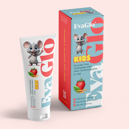 EVAGLO - Kids Nano-Hydroxyapatite Toothpaste Strawberry - 75ml | One Life Health