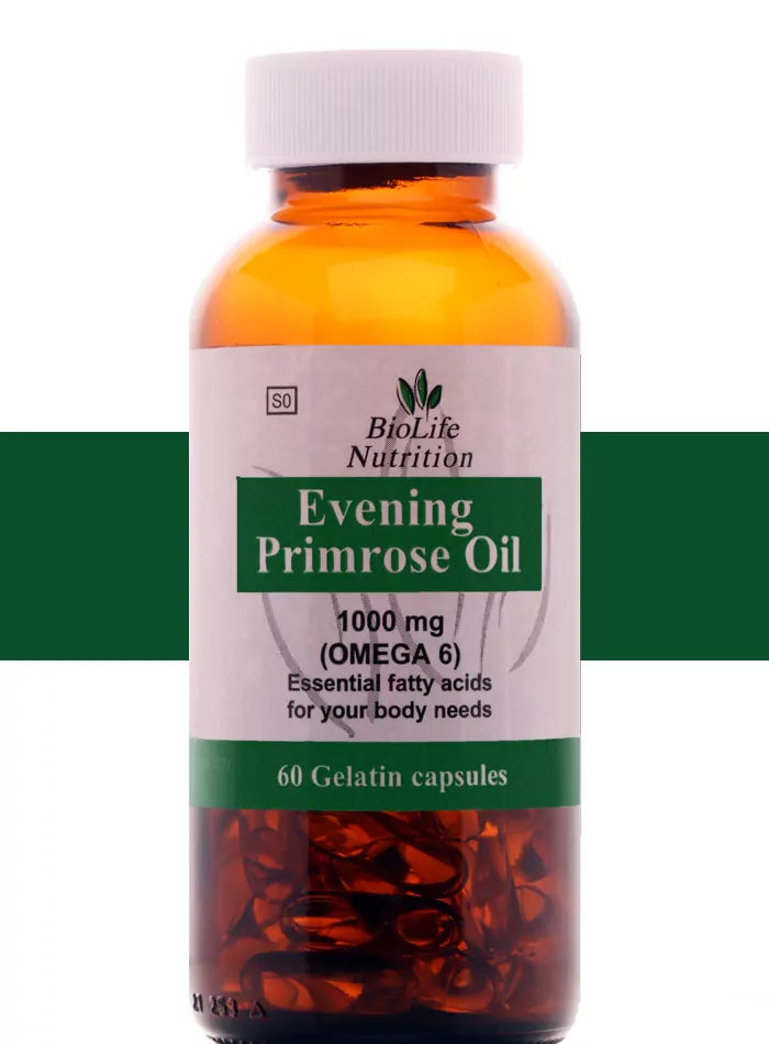 BIOLIFE NUTRITION - Evening Primrose Oil (EPO) 1000mg – 60 Capsules | One Life Health
