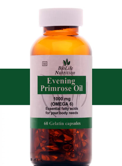 BIOLIFE NUTRITION - Evening Primrose Oil (EPO) 1000mg – 60 Capsules | One Life Health