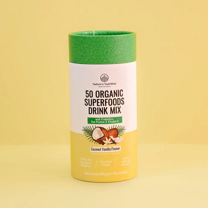 NATURE'S NUTRITION - Coconut Vanilla Superfoods Drink Mix 500g | One Life Health
