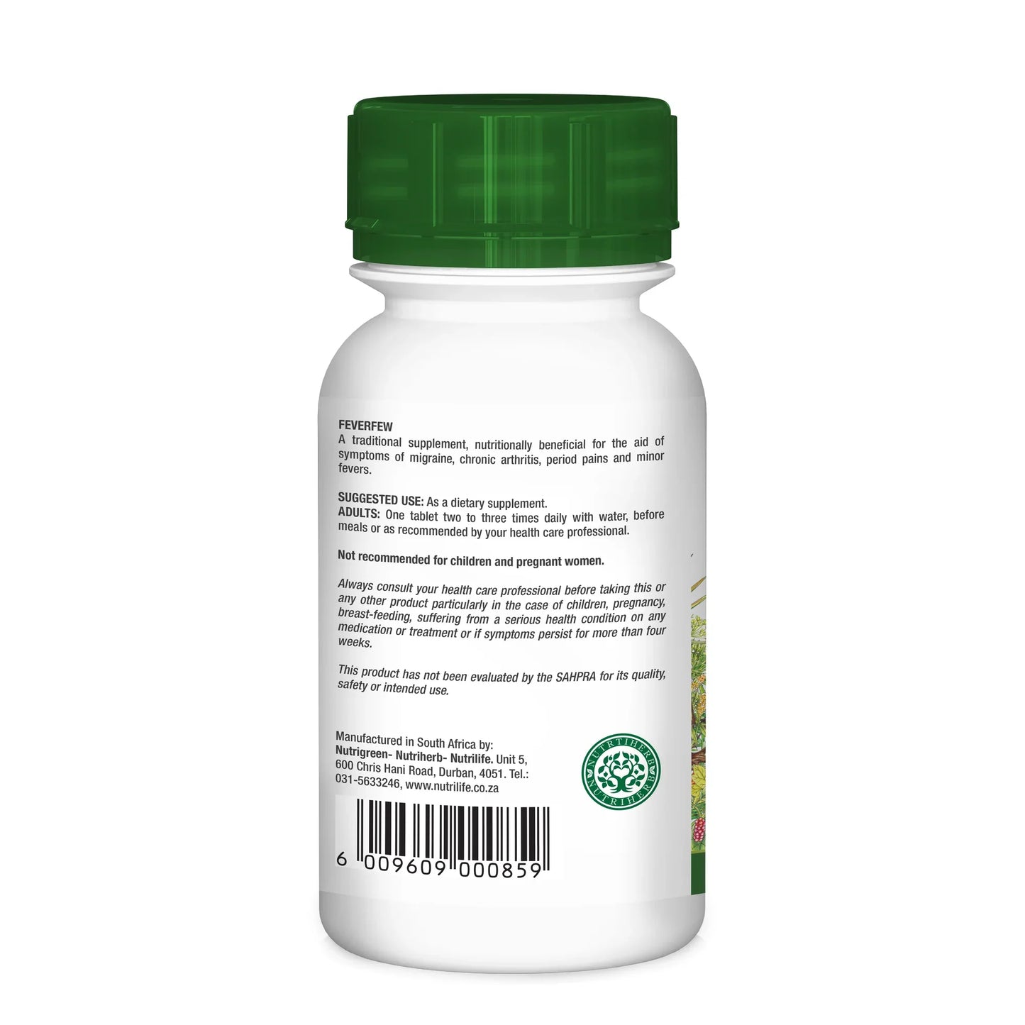 NUTRIHERB - Feverfew 60 Tablets | One Life Health