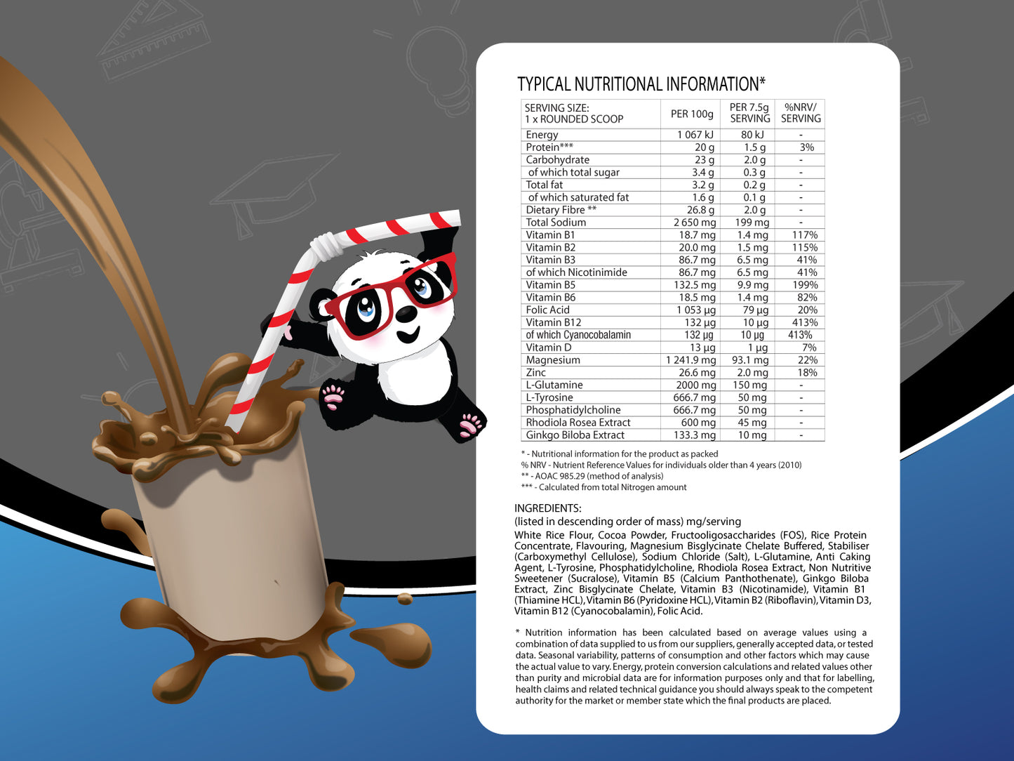 PANDA BEAR FOR KIDS - Focus Milkshake - 450g | One Life Health