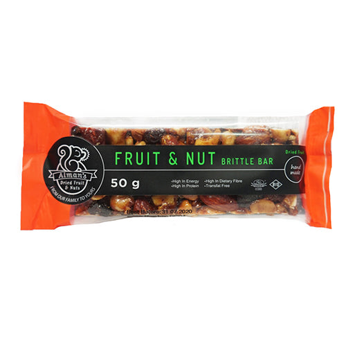 ALMANS - Fruit & Nut Brittle Bar - 50g | One Life Health