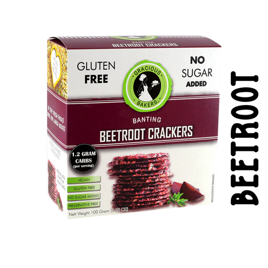 GRACIOUS BAKERS - Banting Cracker Beetroot - 100g | One Life Health