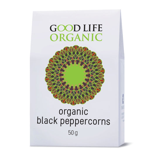 GOOD LIFE ORGANIC  - Organic Black Peppercorns - 60g | One Life Health