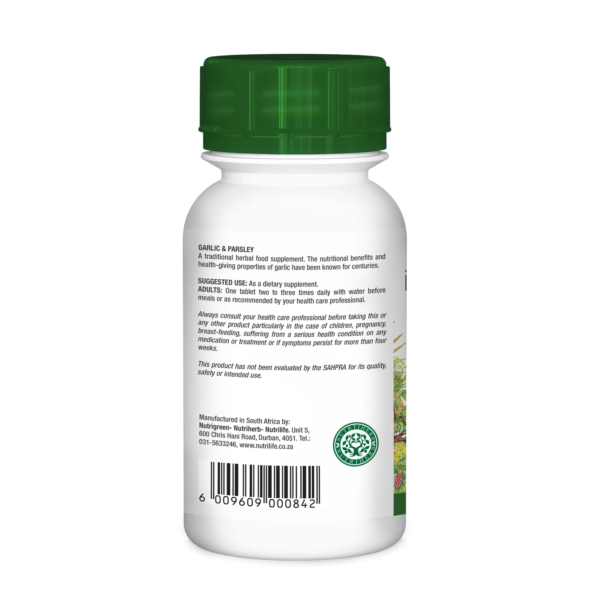 NUTRIHERB - Garlic & Parsley 60 Tablets | One Life Health