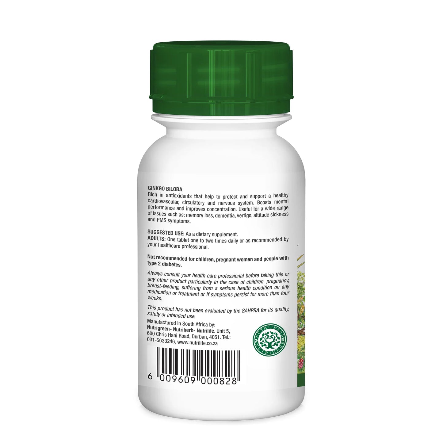 NUTRIHERB - Ginkgo Biloba 60 Tablets | One Life Health