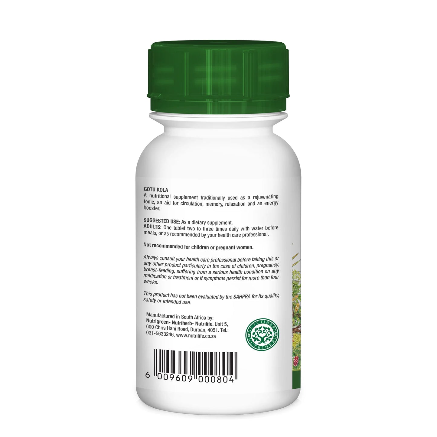 NUTRIHERB - Gotu Kola-Centella 60 Tablets | One Life Health