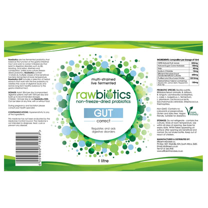 RAWBIOTICS - GUT CORRECT PROBIOTIC - 500ml | One Life Health