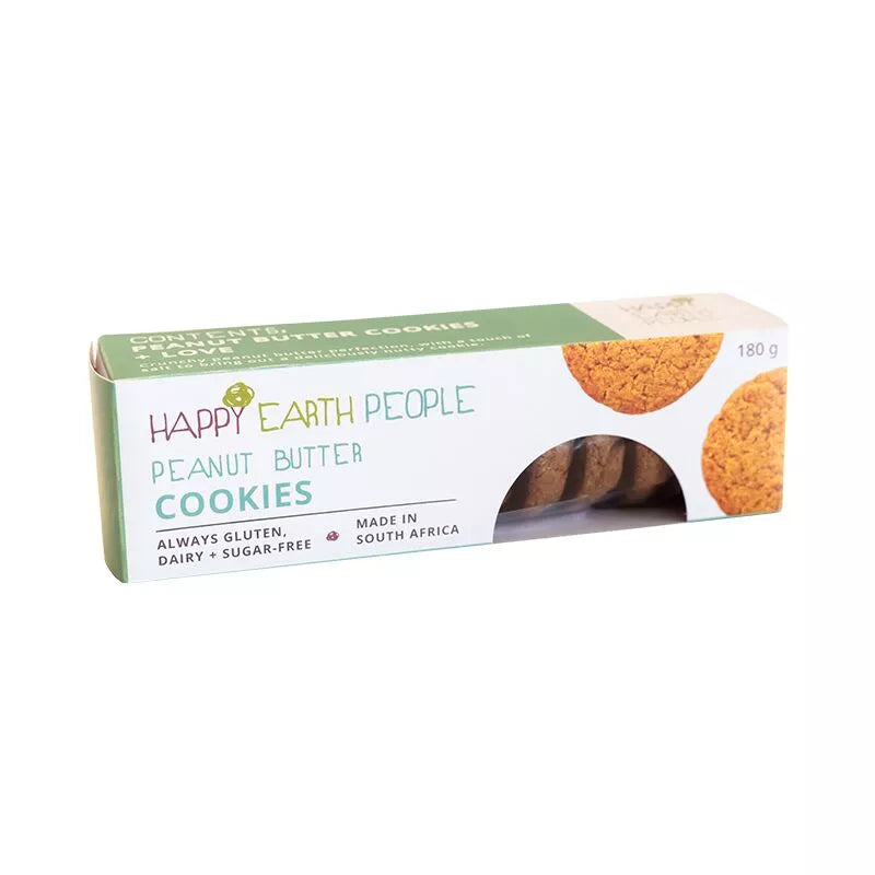 HAPPY EARTH PEOPLE - Peanut Butter Cookies - 180g | One Life Health