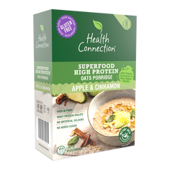 HEALTH CONNECTION WHOLEFOODS - High Protein Instant Oats Apple & Cinnamon - 8 x 50g