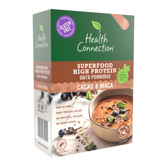 HEALTH CONNECTION WHOLEFOODS - High Protein Instant Oats Cacao & Maca - 8 x 50g | One Life Health