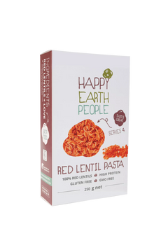 HAPPY EARTH PEOPLE - Red lentil Fusilli Pasta – 250g