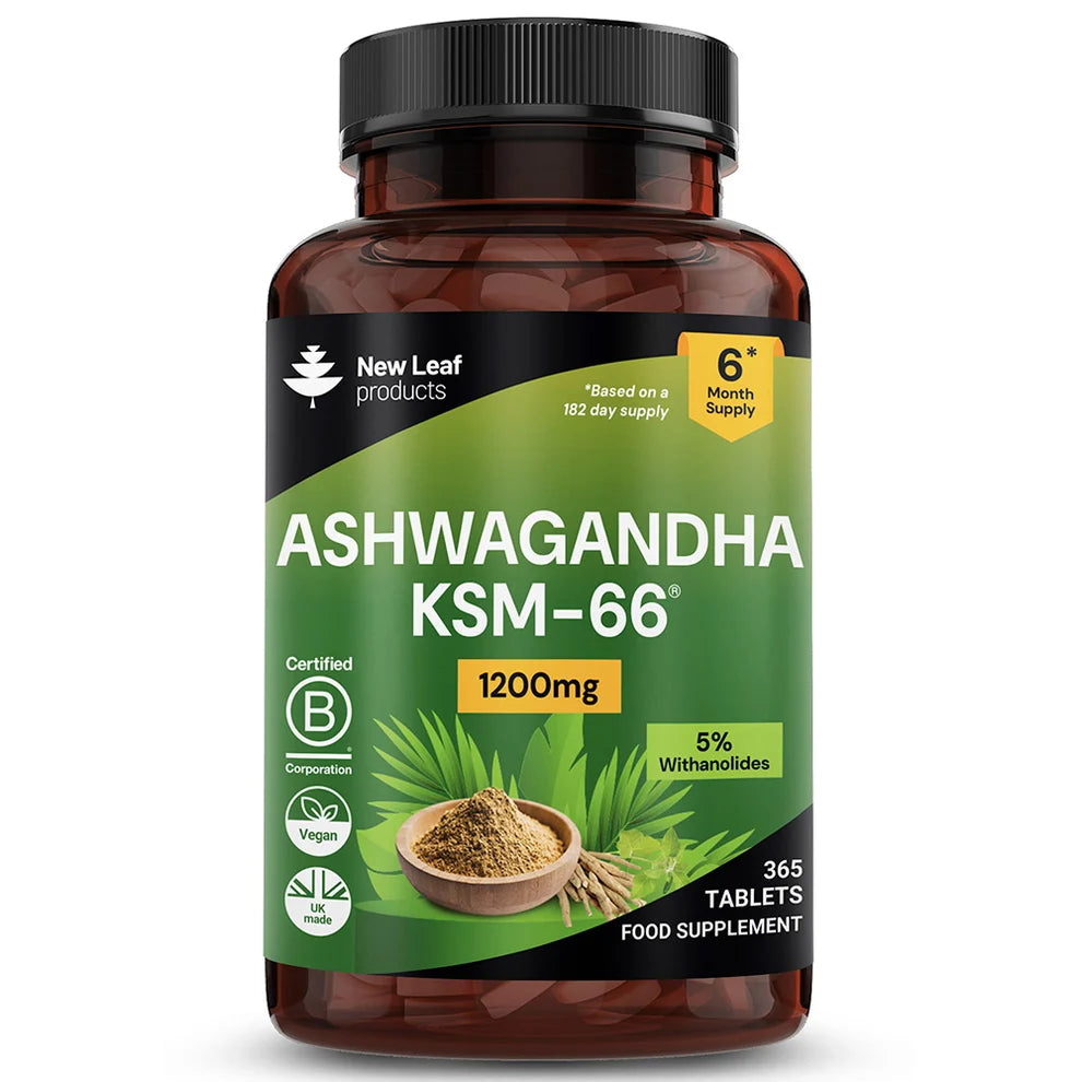 NEW LEAF - Ashwagandha KSM-66 1200mg - 365 Tablets