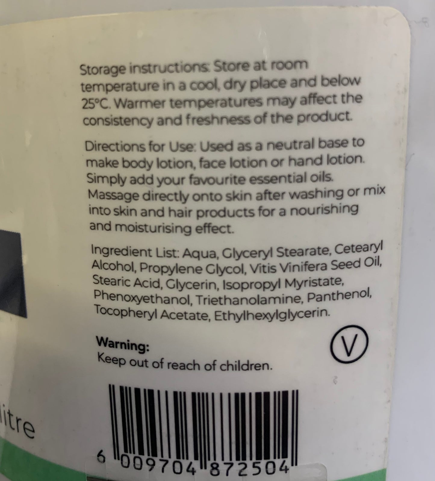 ESCENTIA - Cream Base - 1 Litre | One Life Health