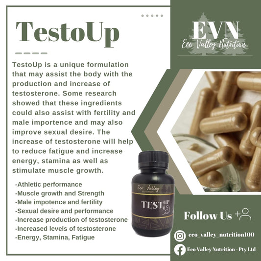 ECO VALLEY NUTRITION - Test Up - 60 Capsules | One Life Health